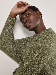 Apricot Green Two Tone Knit Jumper - Image 3 of 4