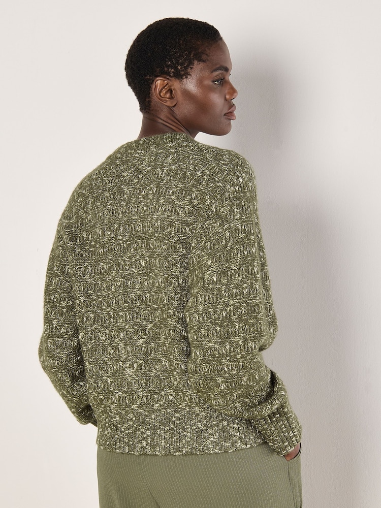 Apricot Green Two Tone Knit Jumper - Image 4 of 4