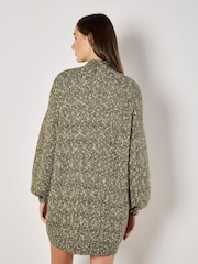 Apricot Green Two Tone Knit Jumper Dress - Image 4 of 4