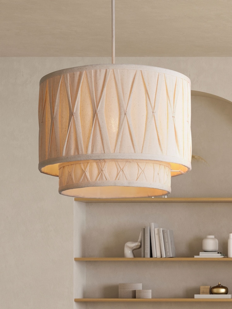 Searchlight Cream Chamois Pinch Pleat Shade - Image 1 of 4