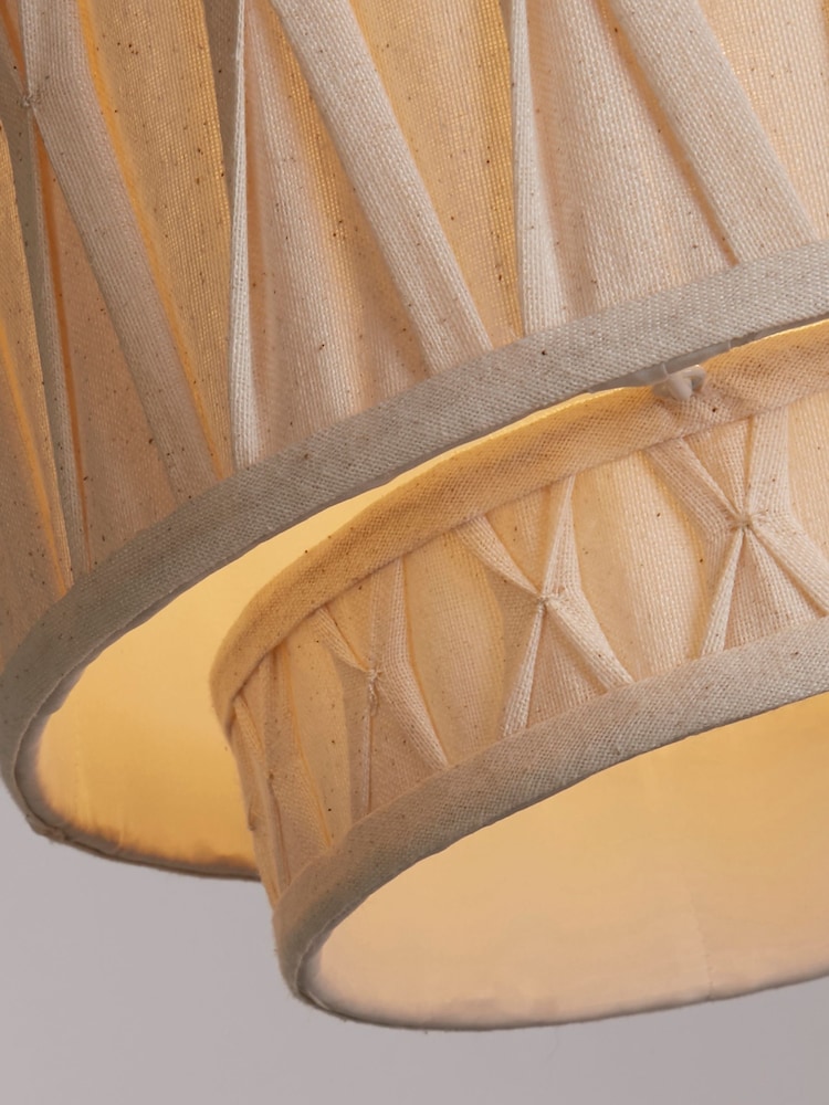 Searchlight Cream Chamois Pinch Pleat Shade - Image 2 of 4