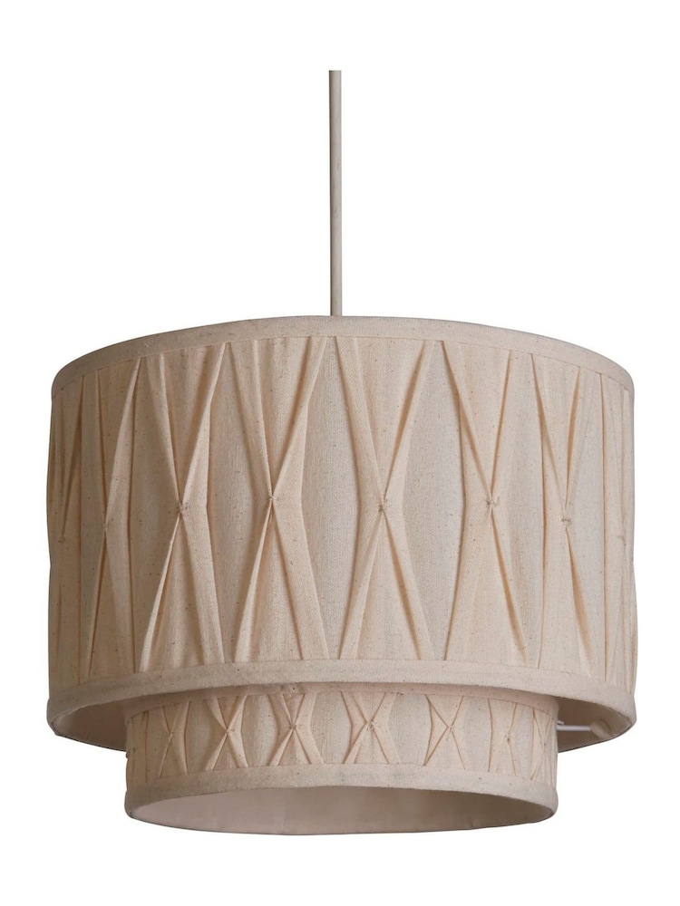 Searchlight Cream Chamois Pinch Pleat Shade - Image 4 of 4