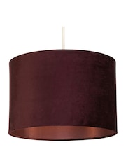Searchlight Plum Majesty Velvet Drum Shade - Image 2 of 4