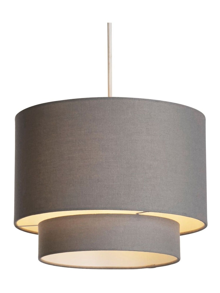 Searchlight Grey Gothic Drum Shade - Image 2 of 4