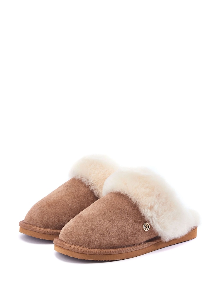 Moda in Pelle Nightfall Shearling Slippers Mules - Image 2 of 4