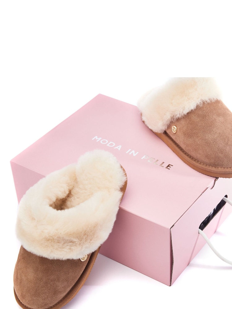 Moda in Pelle Nightfall Shearling Slippers Mules - Image 4 of 4