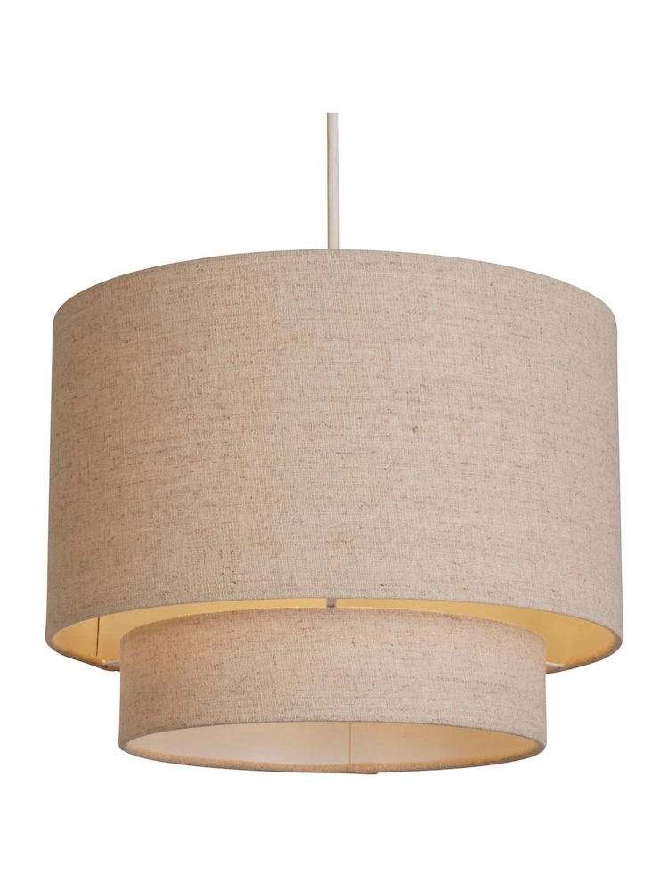 Searchlight Natural Gemini Drum Shade - Image 2 of 4