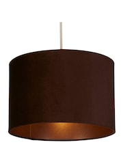 Searchlight Chocolate Truffle Velvet Drum Shade - Image 2 of 4