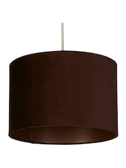 Searchlight Chocolate Truffle Velvet Drum Shade - Image 3 of 4