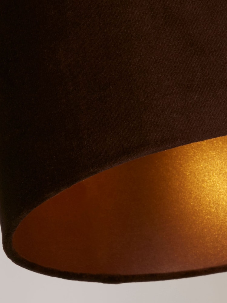 Searchlight Chocolate Truffle Velvet Drum Shade - Image 4 of 4