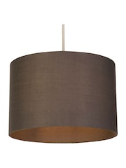 Searchlight Grey Dove Cotton Drum Shade - Image 2 of 4