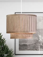 Searchlight Taupe Mink Wide Pleat Shade - Image 1 of 4