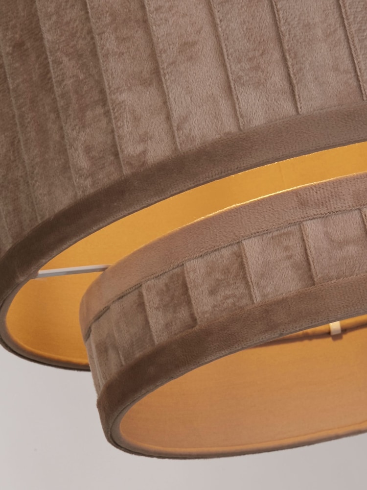 Searchlight Taupe Mink Wide Pleat Shade - Image 4 of 4