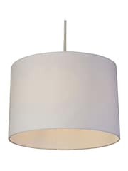Searchlight White Glacier Cotton Drum Shade - Image 2 of 4