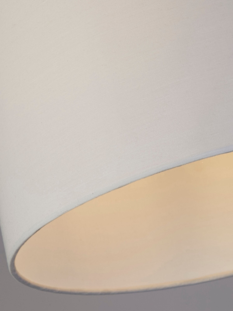 Searchlight White Glacier Cotton Drum Shade - Image 4 of 4