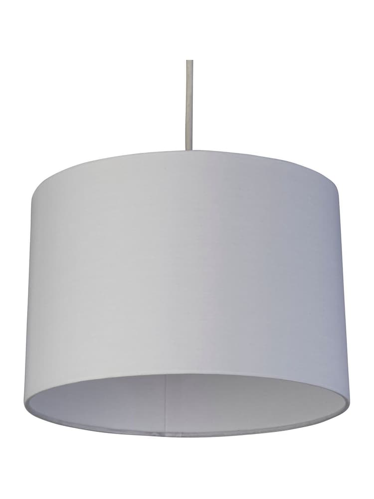 Searchlight White Glacier Cotton Drum Shade - Image 5 of 5