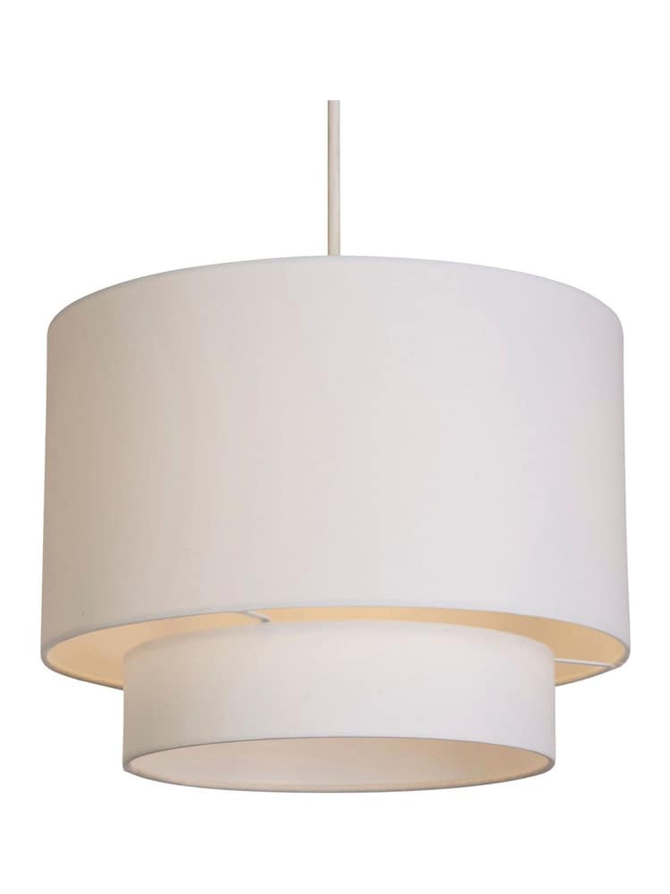 Searchlight White Arctic Drum Shade - Image 2 of 4