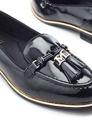 Moda in Pelle Evvaa Flat Slip on Tassle Leather Barrel Loafers - Image 4 of 4