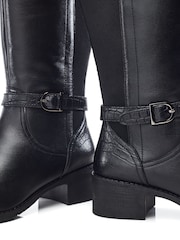 Moda in Pelle Radelle Buckle Detail Leather Riding Boots - Image 4 of 4