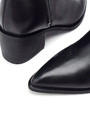 Moda in Pelle Perth Pointed Toe Zip Detail Leather Boots - Image 4 of 4