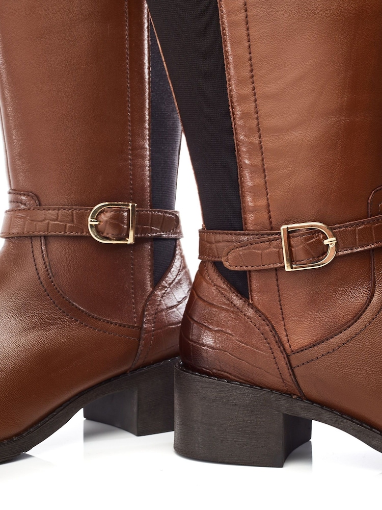 Moda in Pelle Radelle Buckle Detail Leather Riding Boots - Image 4 of 4 Moda in Pelle Radelle Buckle Detail Leather Riding Boots - Image 4 of 4