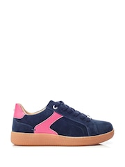 Moda in Pelle ALLETTE COLOUR BLOCK SUEDE TRAINER - Image 1 of 4