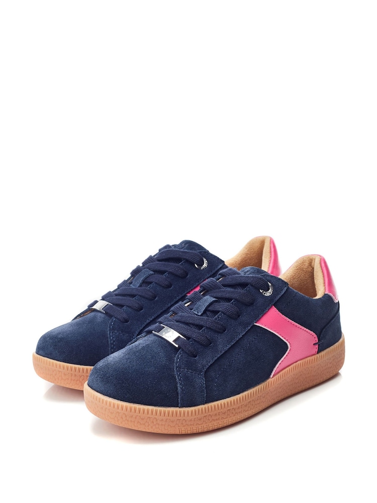 Moda in Pelle ALLETTE COLOUR BLOCK SUEDE TRAINER - Image 2 of 4