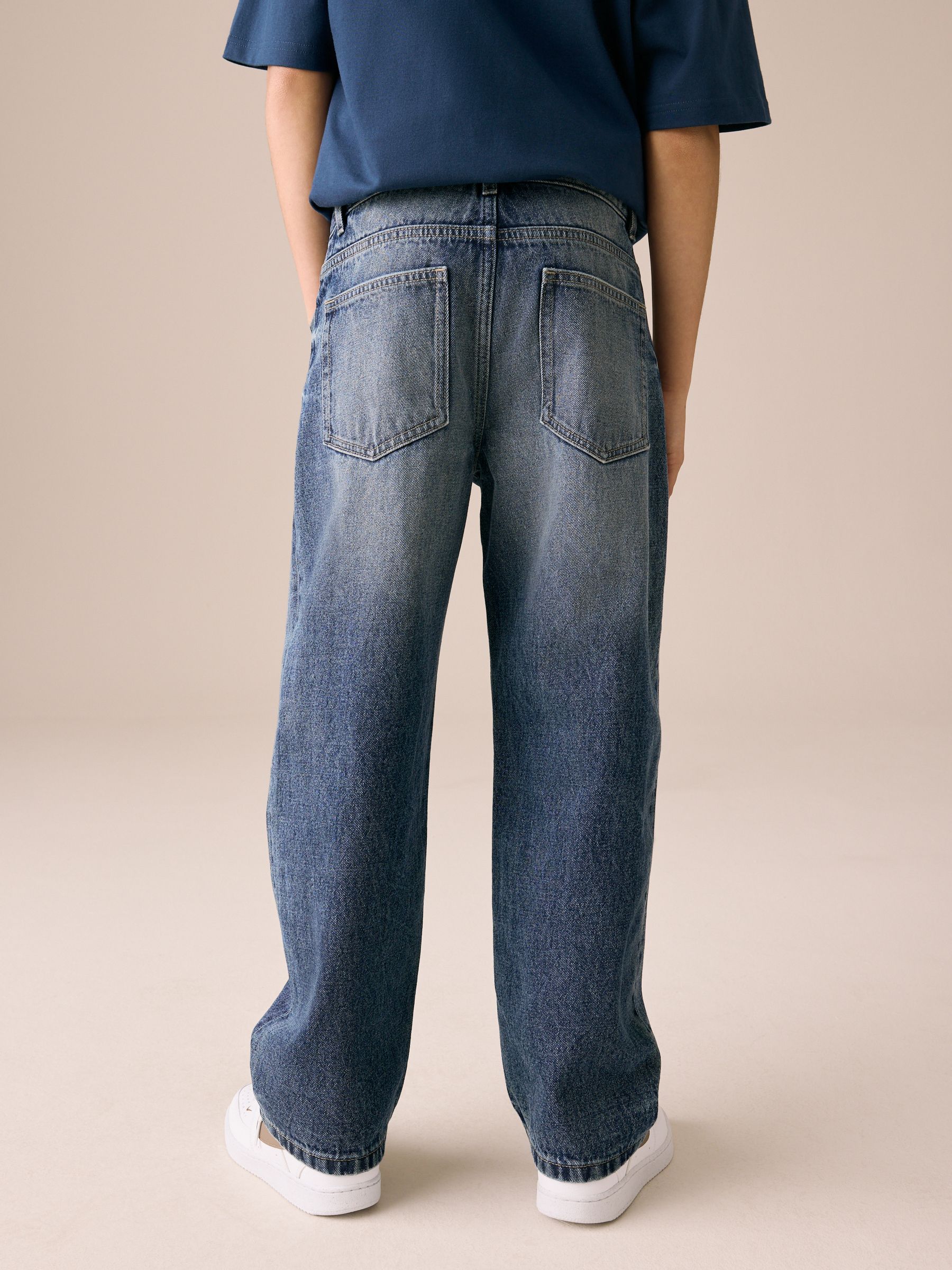 Buy Dark Blue Denim Wide Fit Authentic Jeans (3-16yrs) from Next
