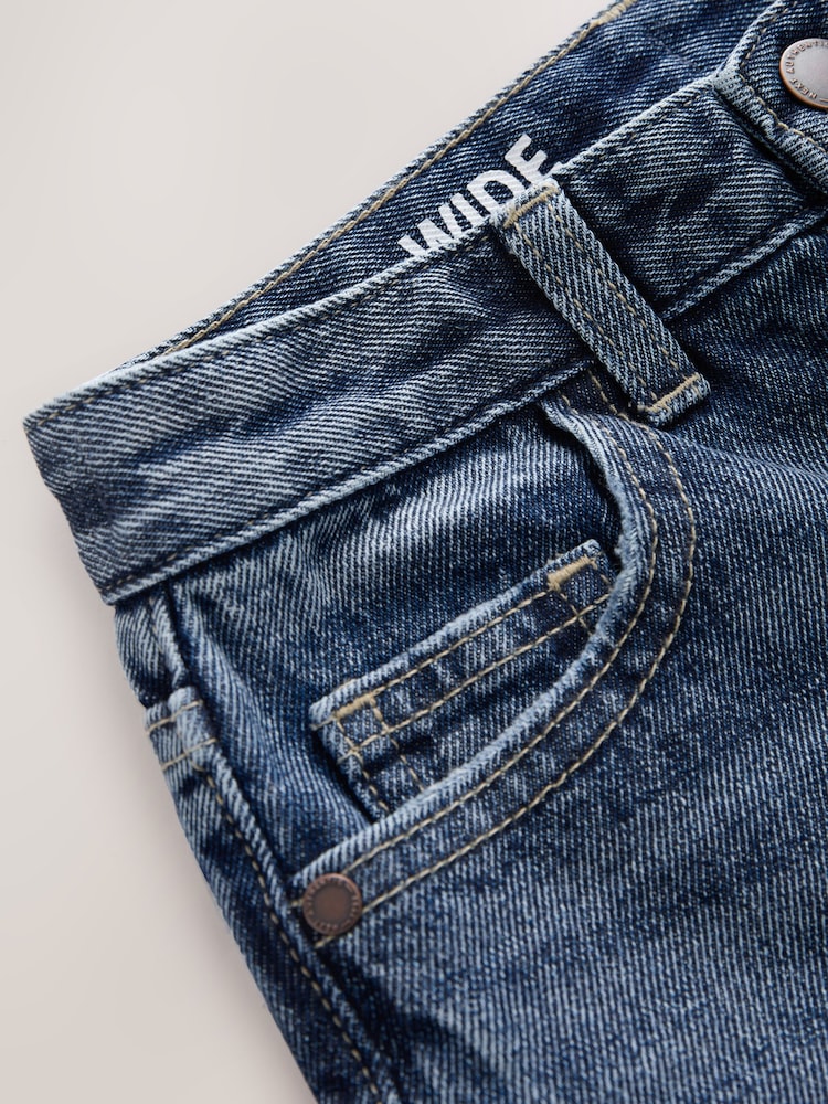 Dark Blue Denim Wide Fit Authentic Jeans (3-16yrs) - Image 6 of 6 Dark Blue Denim Wide Fit Authentic Jeans (3-16yrs) - Image 6 of 6