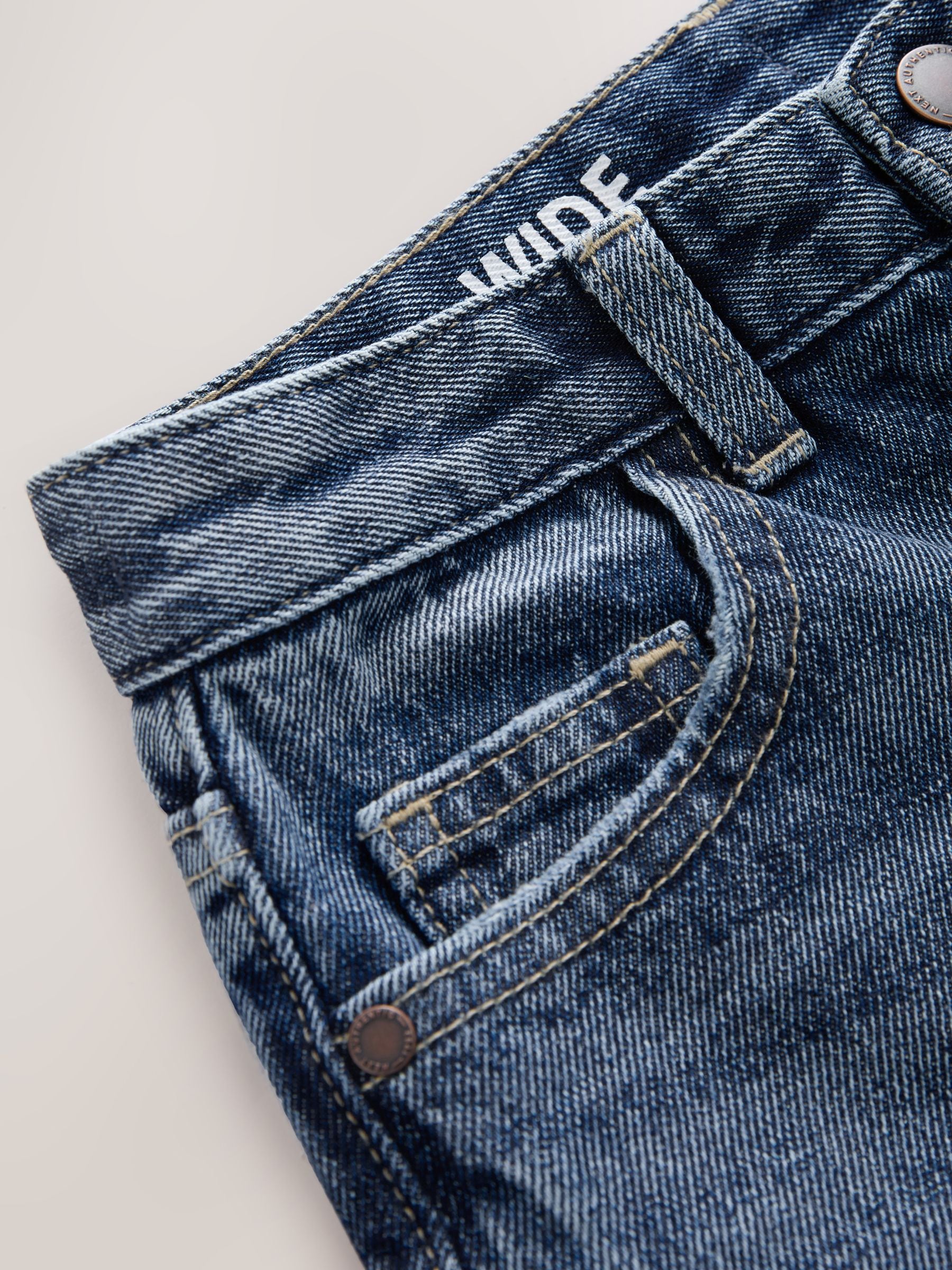 Buy Dark Blue Denim Wide Fit Authentic Jeans (3-16yrs) from Next USA