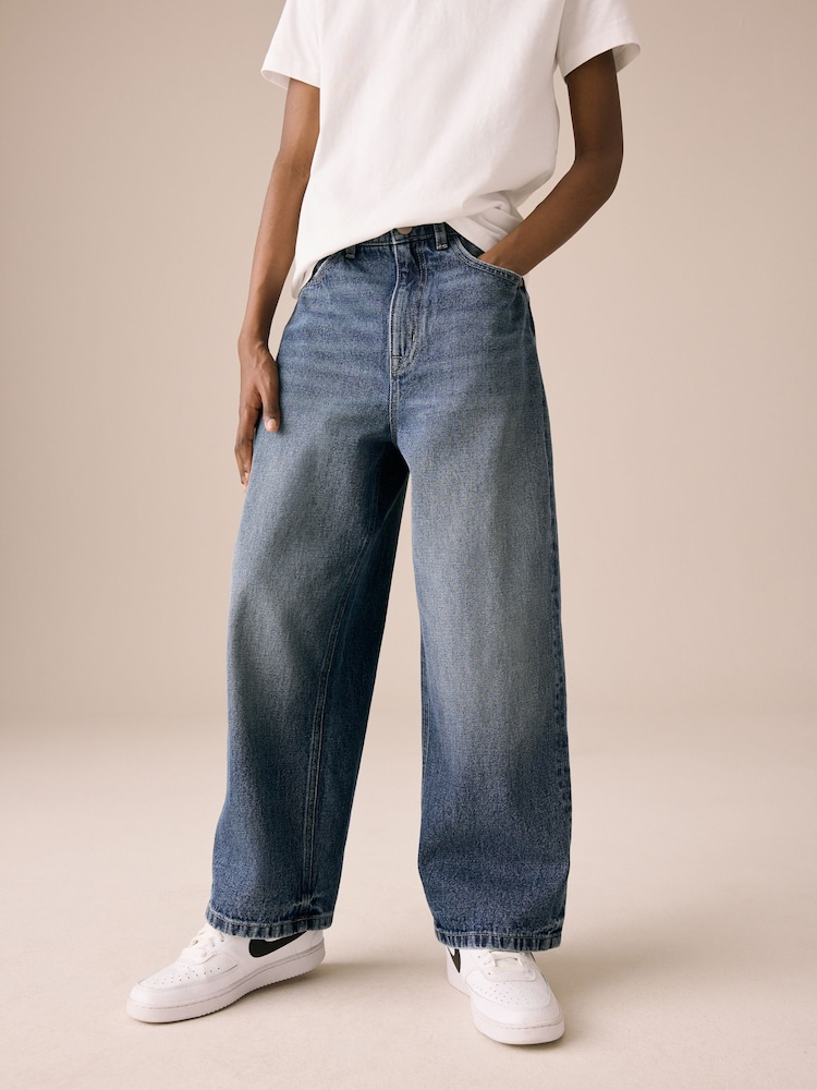 Dark Blue Denim Super-wide Fit Authentic Jeans (3-16yrs) - Image 1 of 5
