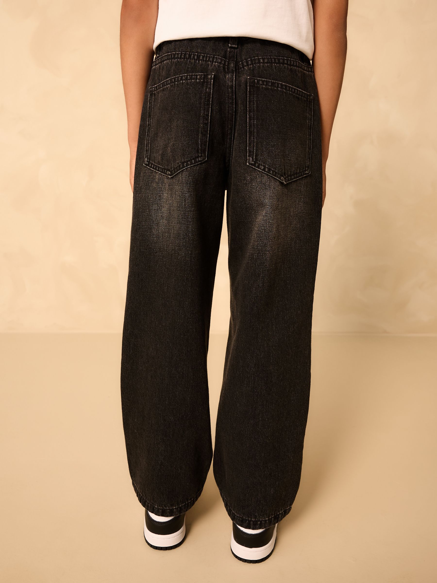Buy Washed Black Wide Fit Authentic Jeans (3-16yrs) from the Next