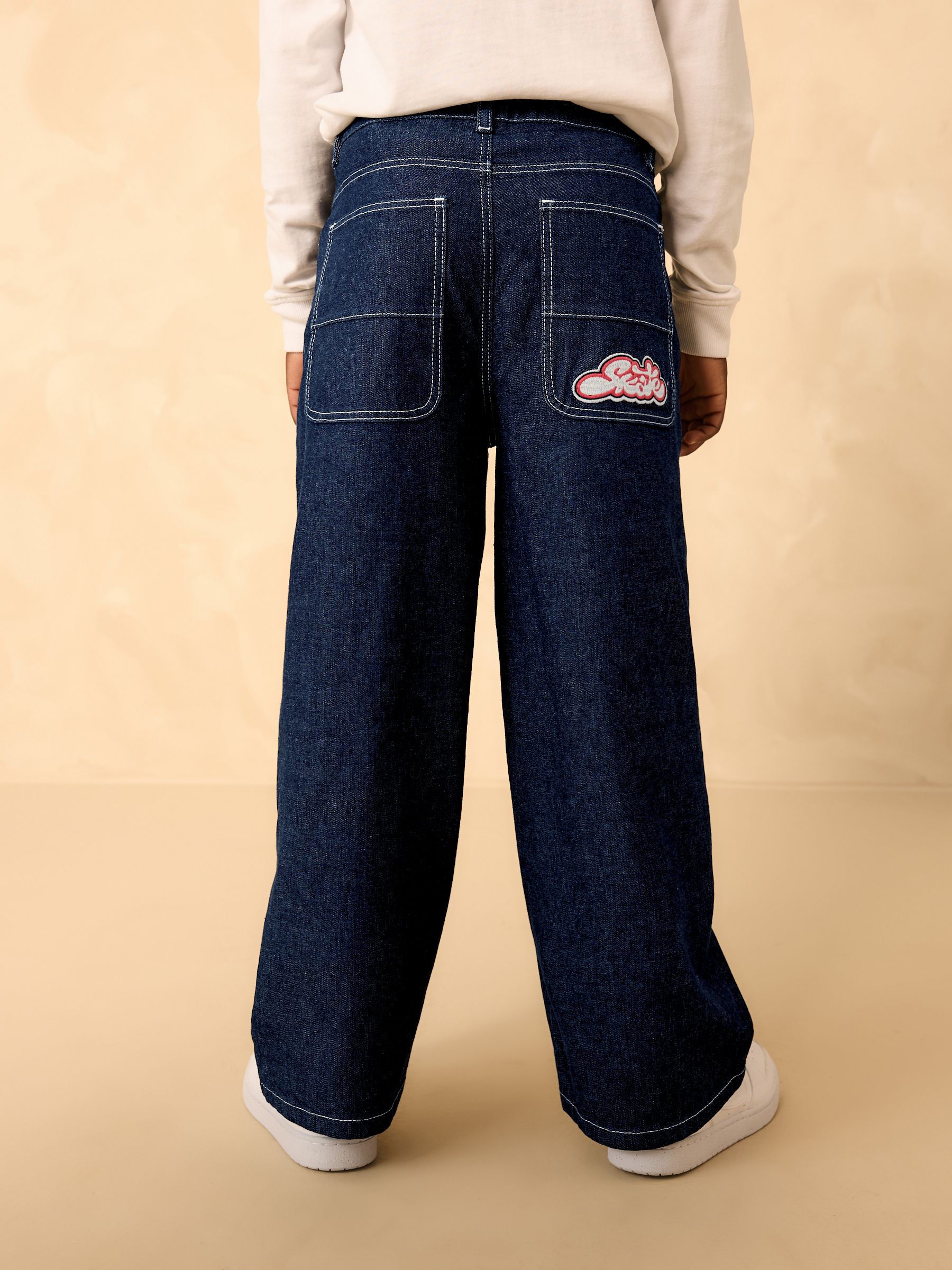 Buy Denim Rinse Super-wide Fit Authentic Jeans (3-16yrs) from Next USA