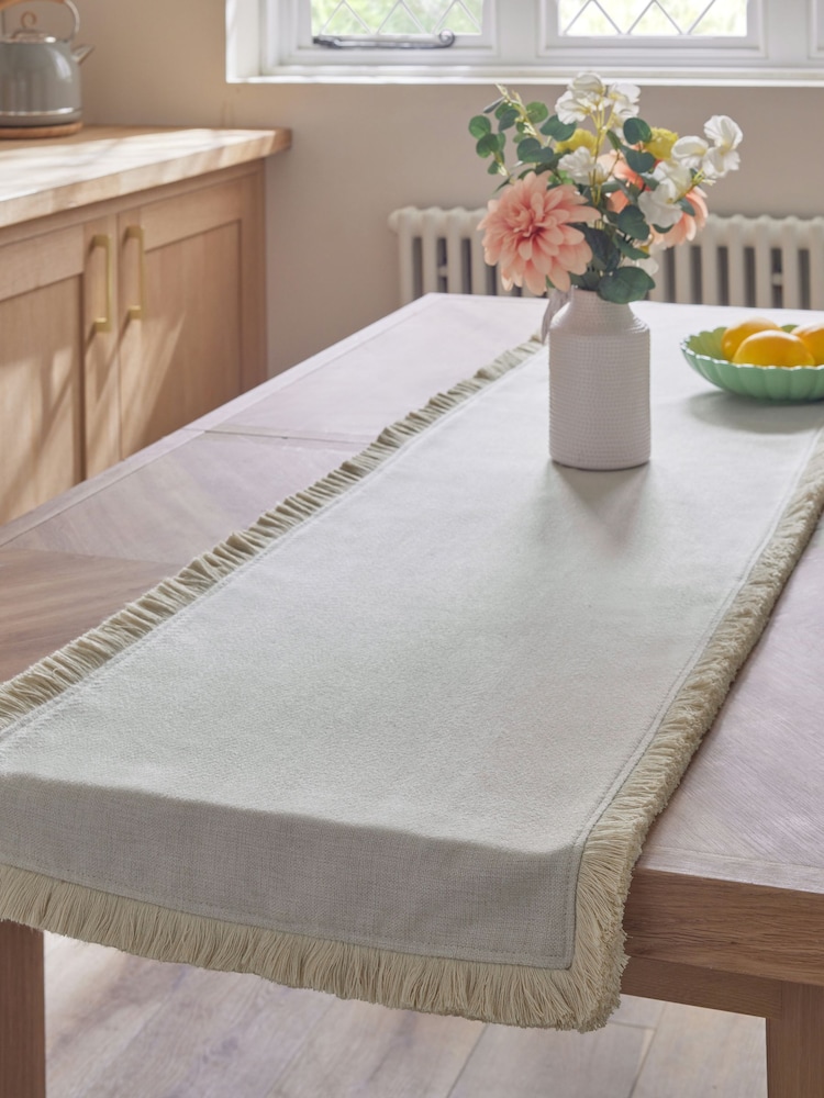 Natural Dalby Fringe Table Runner - Image 1 of 3