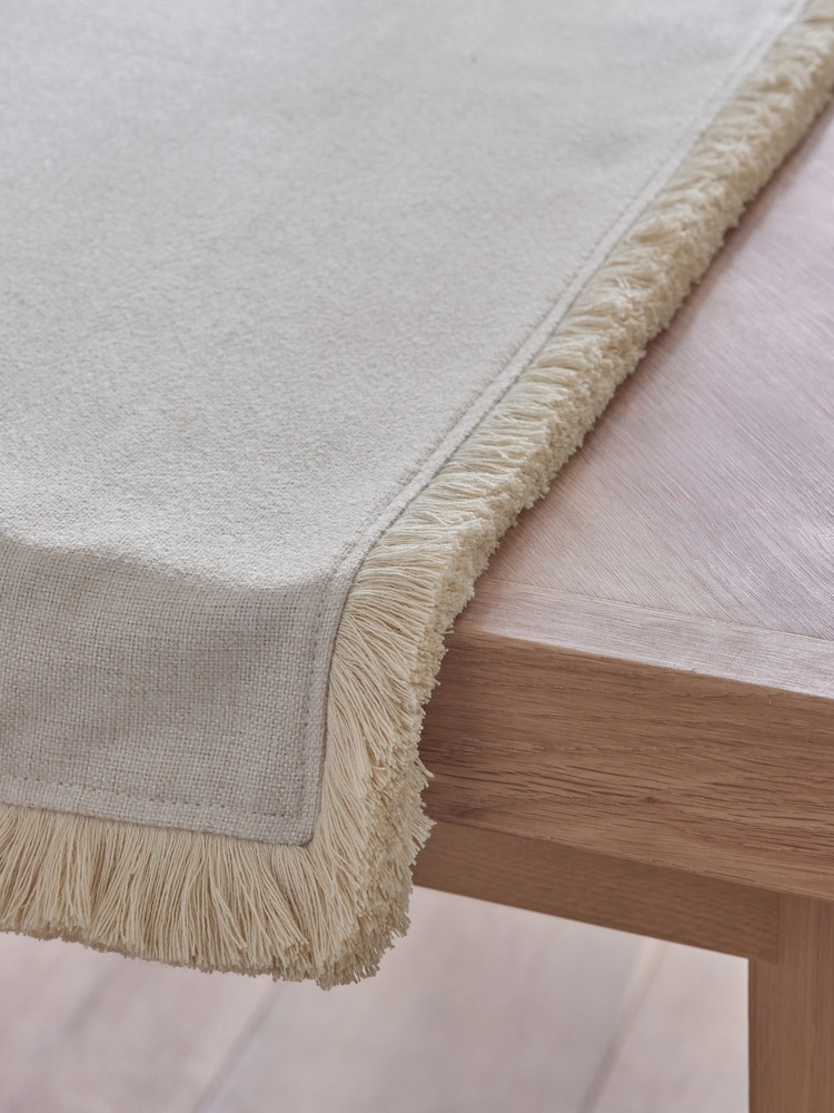 Natural Dalby Fringe Table Runner - Image 2 of 3