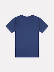 New Balance Light Blue Kids Jersey Stacked 100% Cotton Logo T-Shirt - Image 7 of 8