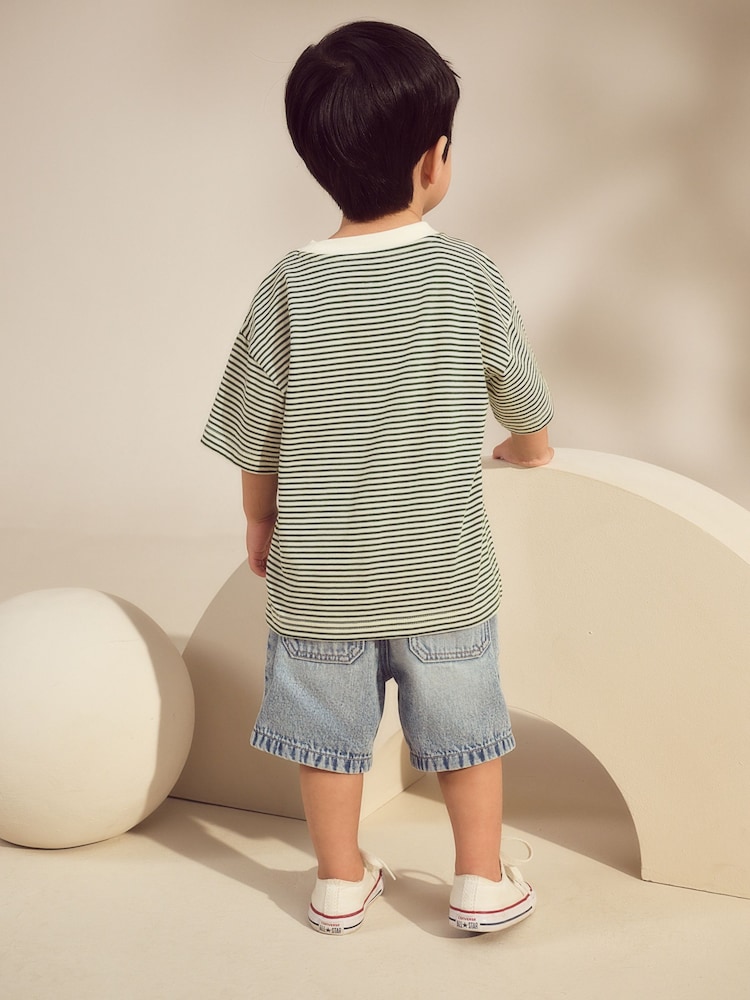Green Stripe Mickey Mouse Short Sleeve T-Shirt (3mths-8yrs) - Image 3 of 9