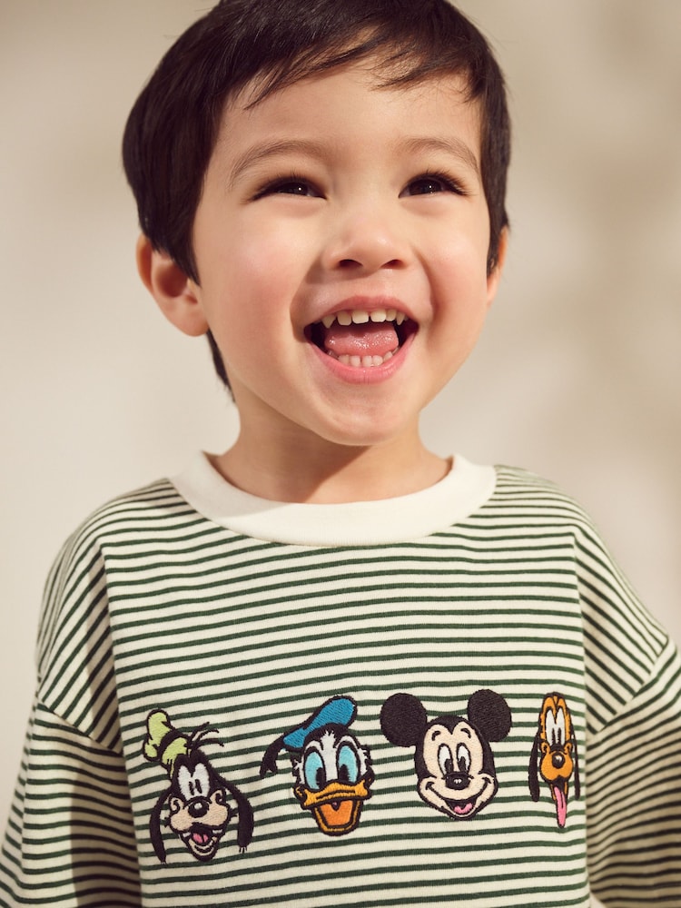 Green Stripe Mickey Mouse Short Sleeve T-Shirt (3mths-8yrs) - Image 5 of 9