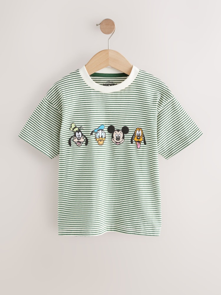 Green Stripe Mickey Mouse Short Sleeve T-Shirt (3mths-8yrs) - Image 6 of 9