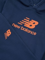 Azul marino - New Balance Boys Brush Back Stacked Logo Hoodie Set - Imagen 3 de 5