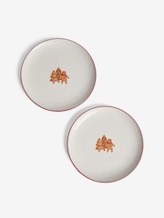 Set of 2 Natural Christmas Gingerbread Side Plates - Image 1 of 1