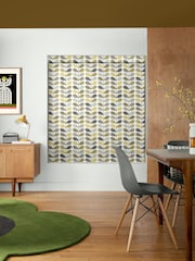 Orla Kiely Seagrass and Duckegg Blue Scribble Stem Made to Measure 100% Cotton Roman Blind - Image 2 of 6
