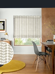 Orla Kiely Grey Scribble Stem Made to Measure 100% Cotton Roman Blind - Image 1 of 6