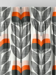 Orla Kiely Orange Rose Bud Made to Measure 100% Cotton Curtains - Image 5 of 9