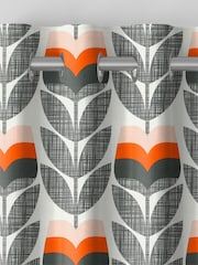 Orla Kiely Orange Rose Bud Made to Measure 100% Cotton Curtains - Image 7 of 9