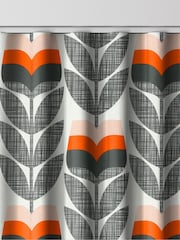 Orla Kiely Orange Rose Bud Made to Measure 100% Cotton Curtains - Image 8 of 9
