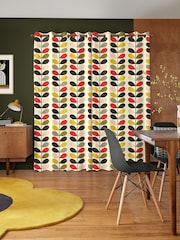 Orla Kiely Tomato Red Multi Stem Made to Measure 100% Cotton Curtains - Image 2 of 9