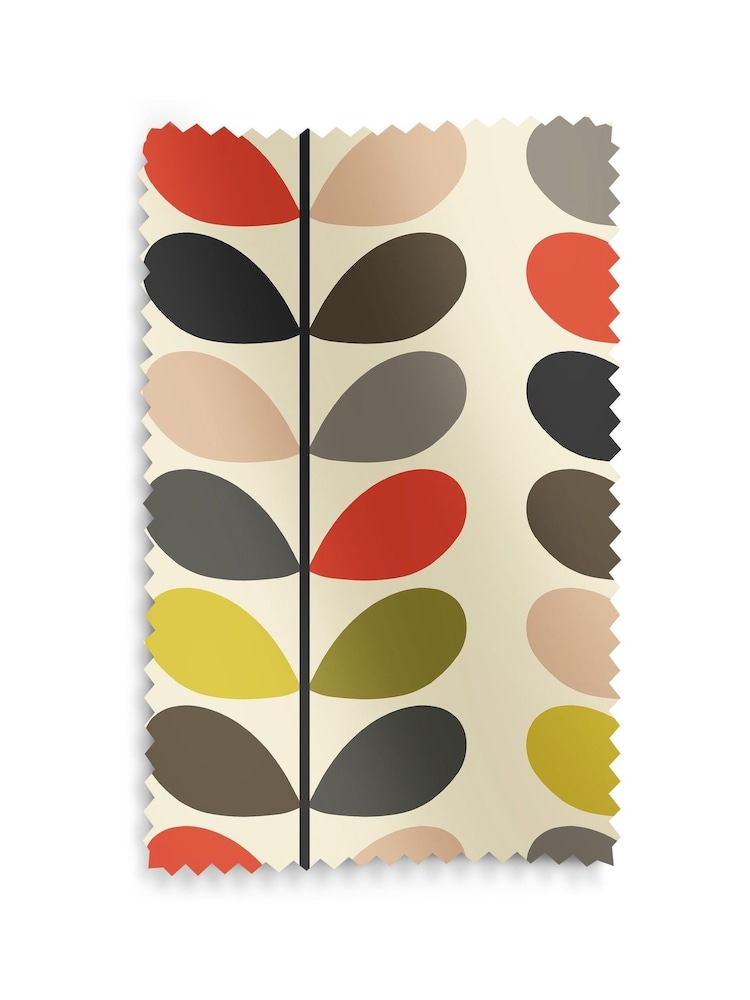 Orla Kiely Tomato Red Multi Stem Made to Measure 100% Cotton Curtains - Image 9 of 9