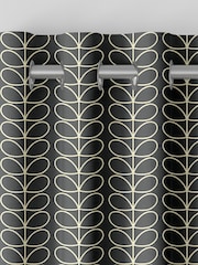 Orla Kiely Cool Grey Linear Stem Made to Measure 100% Cotton Curtains - Image 7 of 9