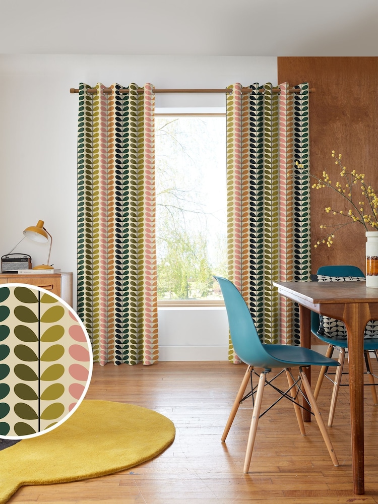 Orla Kiely Multi Duo Multi Made to Measure 100% Cotton Curtains - Image 1 of 9